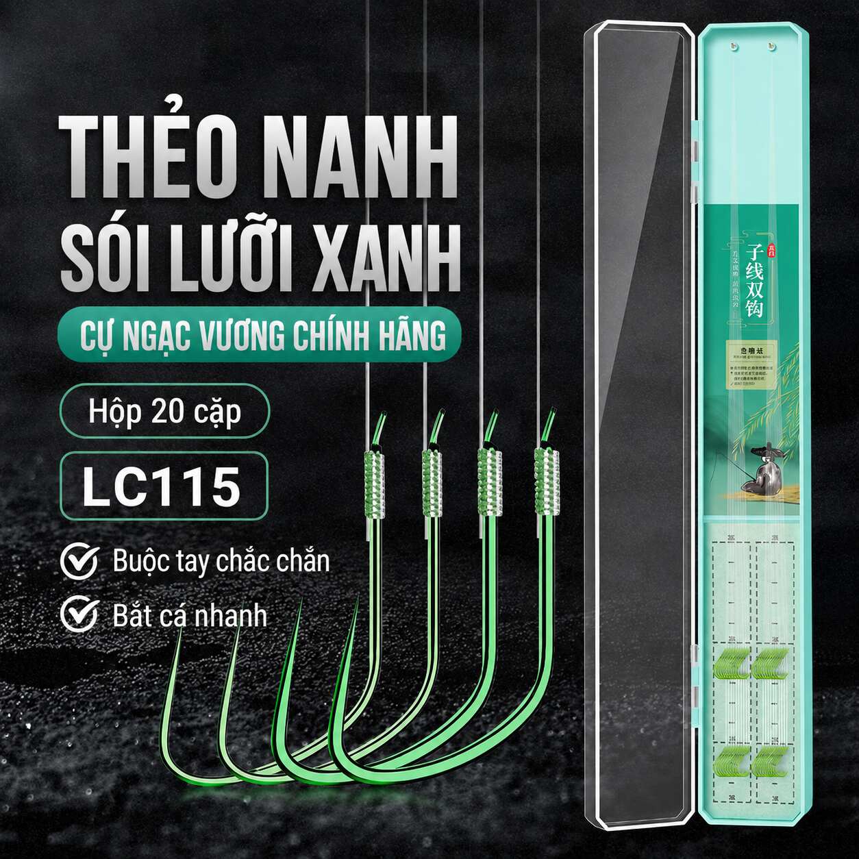 HỘP 20 CẶP THẺO NANH SÓI LƯỠI XANH CỰ NGẠC VƯƠNG CHÍNH HÃNG – LC115