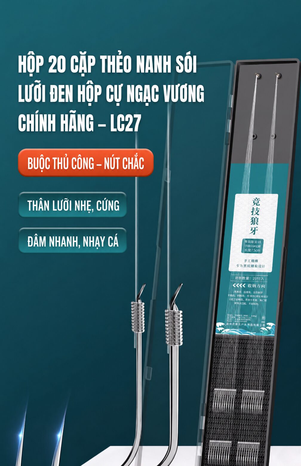 HỘP 20 CẶP THẺO NANH SÓI LƯỠI ĐEN CHÍNH HÃNG CỰ NGẠC VƯƠNG – LC27