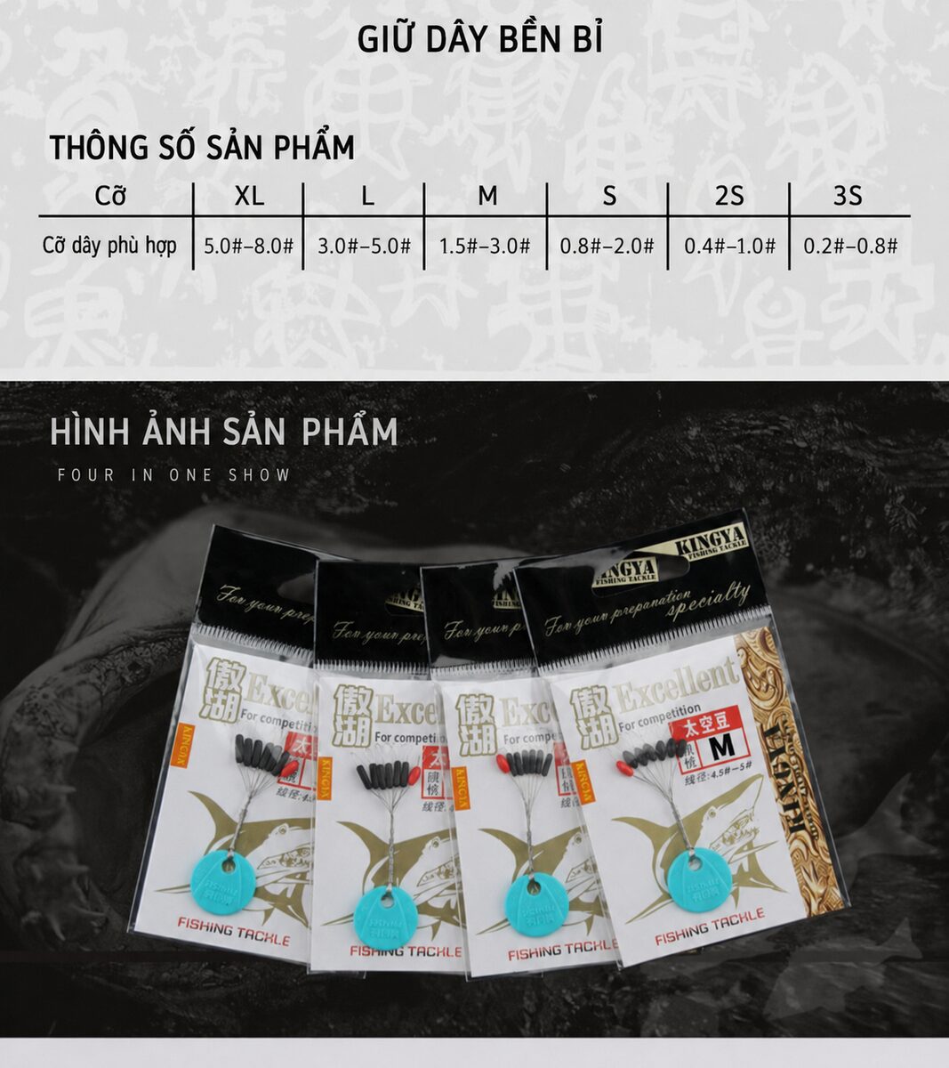 Set 10 vỉ hạt chặn phao AOHU chính hãng PK177 - ảnh 4