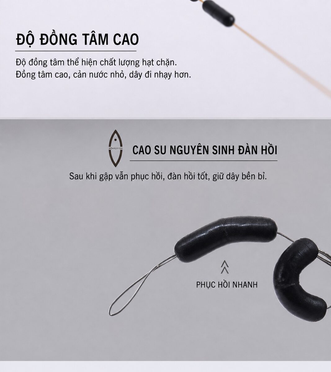 Set 10 vỉ hạt chặn phao AOHU chính hãng PK177 - ảnh 5