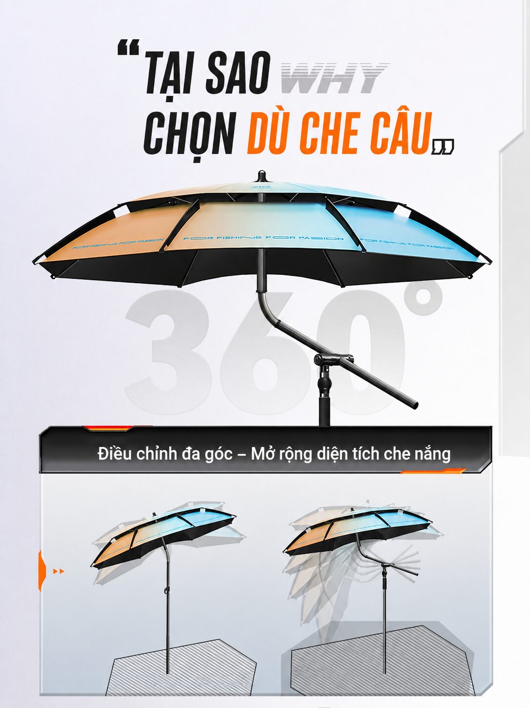 Cán dưới ô câu Chính Hãng Bennuo PK193 - ảnh 2