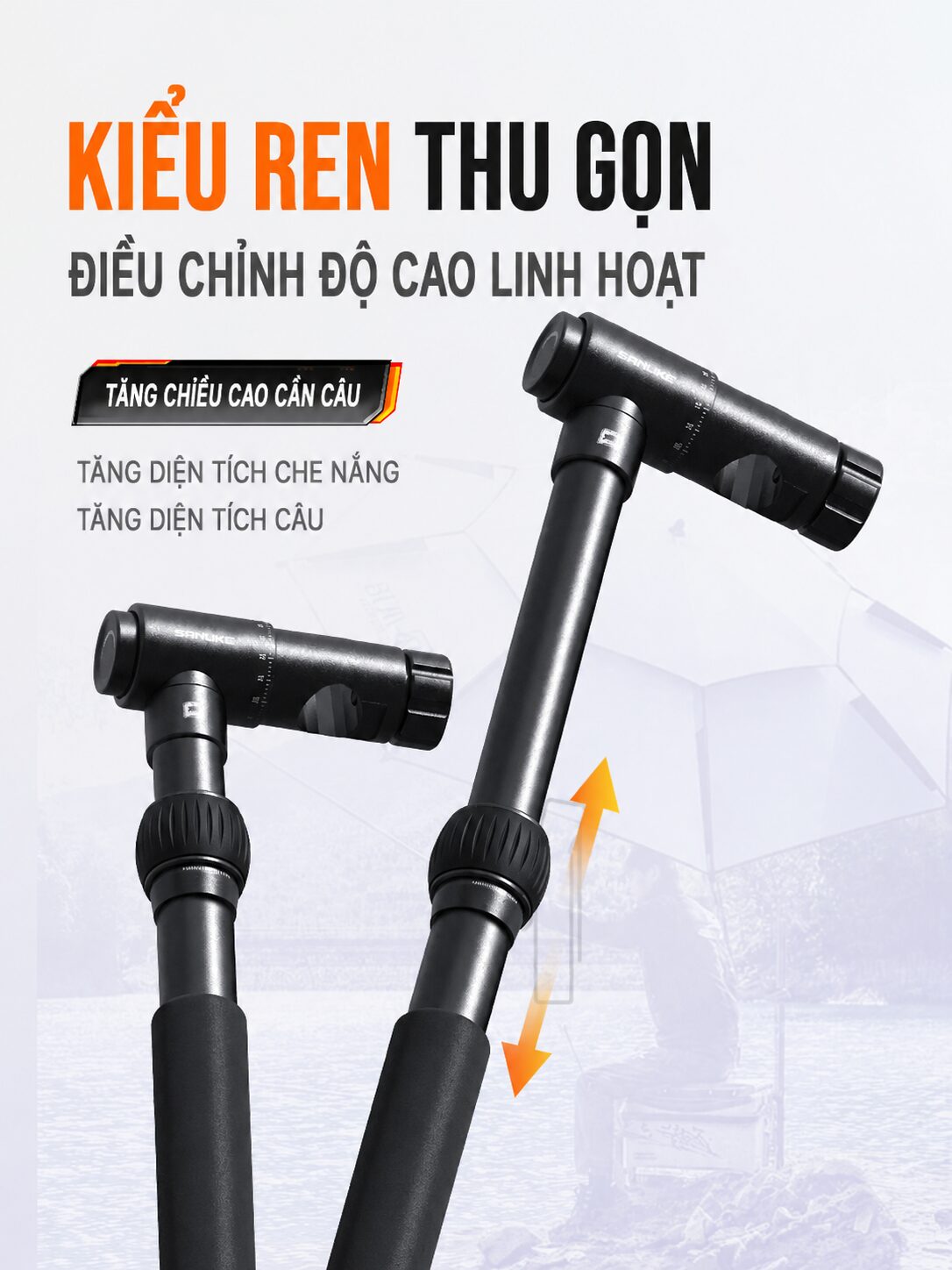 Cán dưới ô câu Chính Hãng Bennuo PK193 - ảnh 5