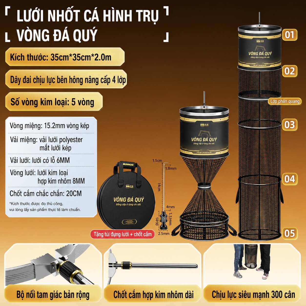 Rọng cá tròn Wanshi Chính Hãng Bennuo TC35 - ảnh 8
