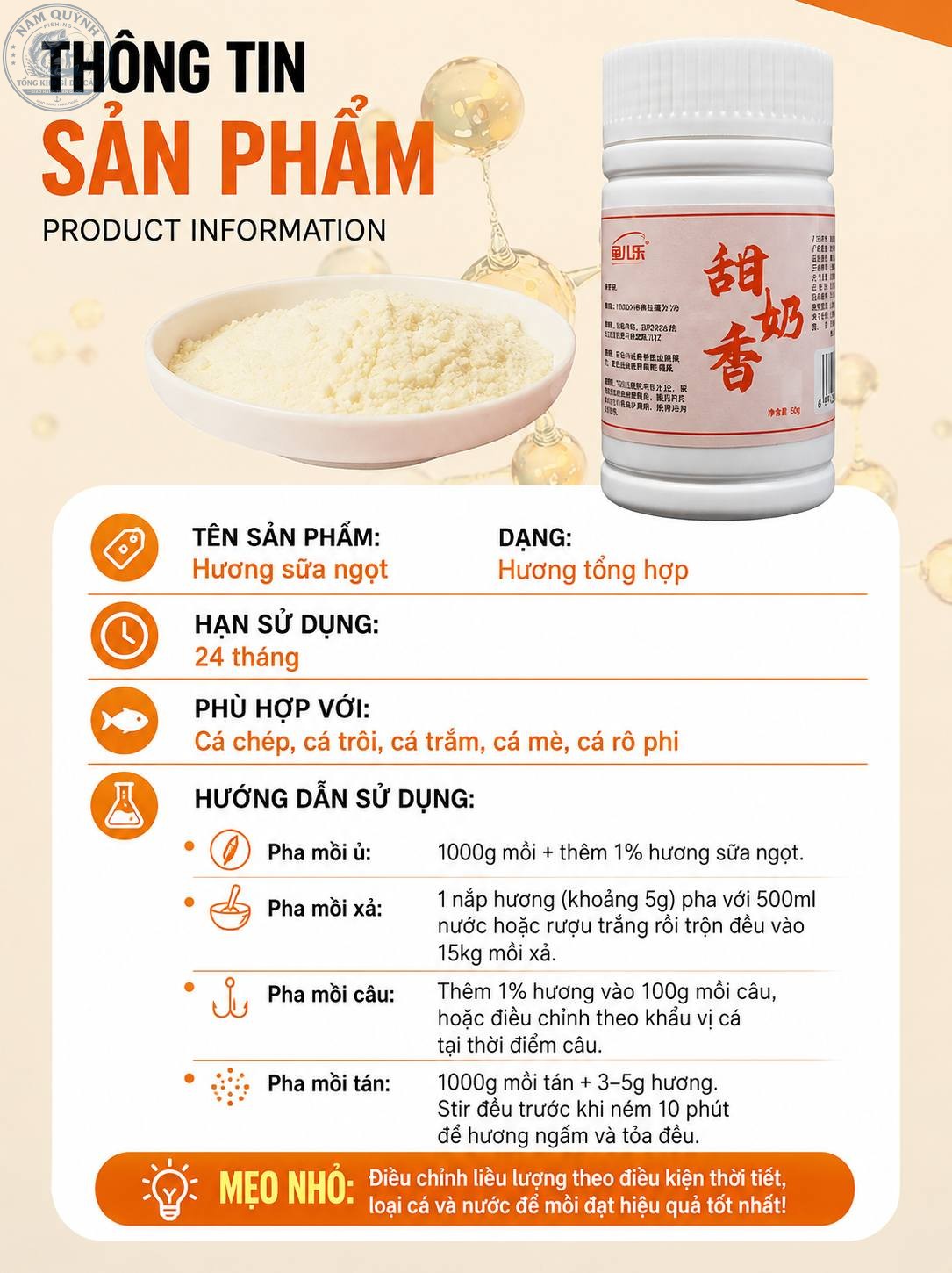 Mồi câu cá chính hãng Ngư Lạc-MO112 Mồi câu cá chính hãng Ngư Lạc-MO112
