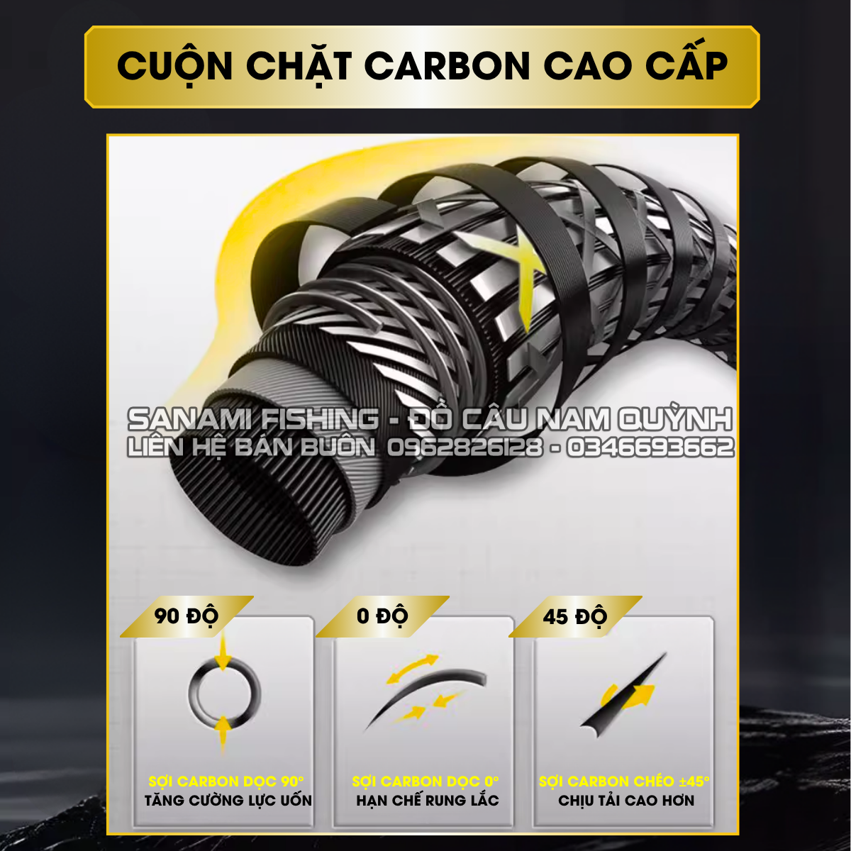 Cán + Gác Cacbon Ngọc Kim – PK66 Cán + Gác Cacbon Ngọc Kim – PK66