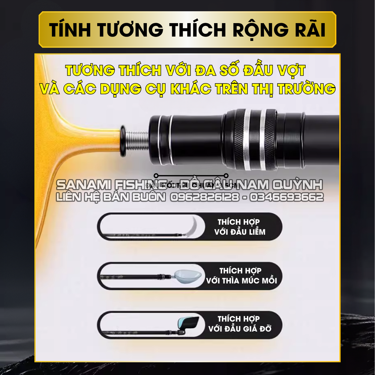 Cán + Gác Cacbon Ngọc Kim – PK66 Cán + Gác Cacbon Ngọc Kim – PK66