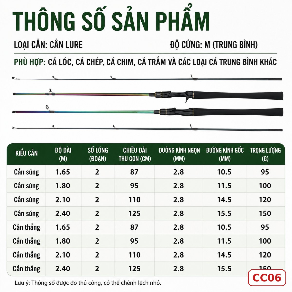 CẦN CÂU LURE FIASST CHÍNH HÃNG (Có bán ngọn thay thế) – CC06 CẦN CÂU LURE FIASST CHÍNH HÃNG (Có bán ngọn thay thế) – CC06
