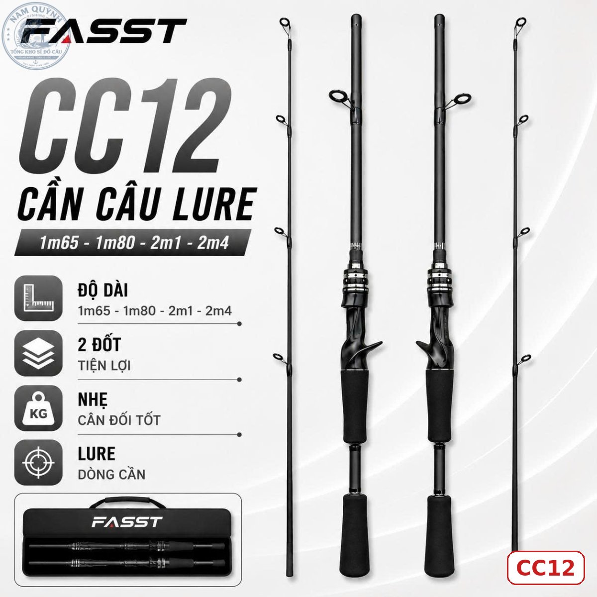 CẦN CÂU LURE FIASST CHÍNH HÃNG (Có bán ngọn thay thế) – CC12 CẦN CÂU LURE FIASST CHÍNH HÃNG (Có bán ngọn thay thế) – CC12