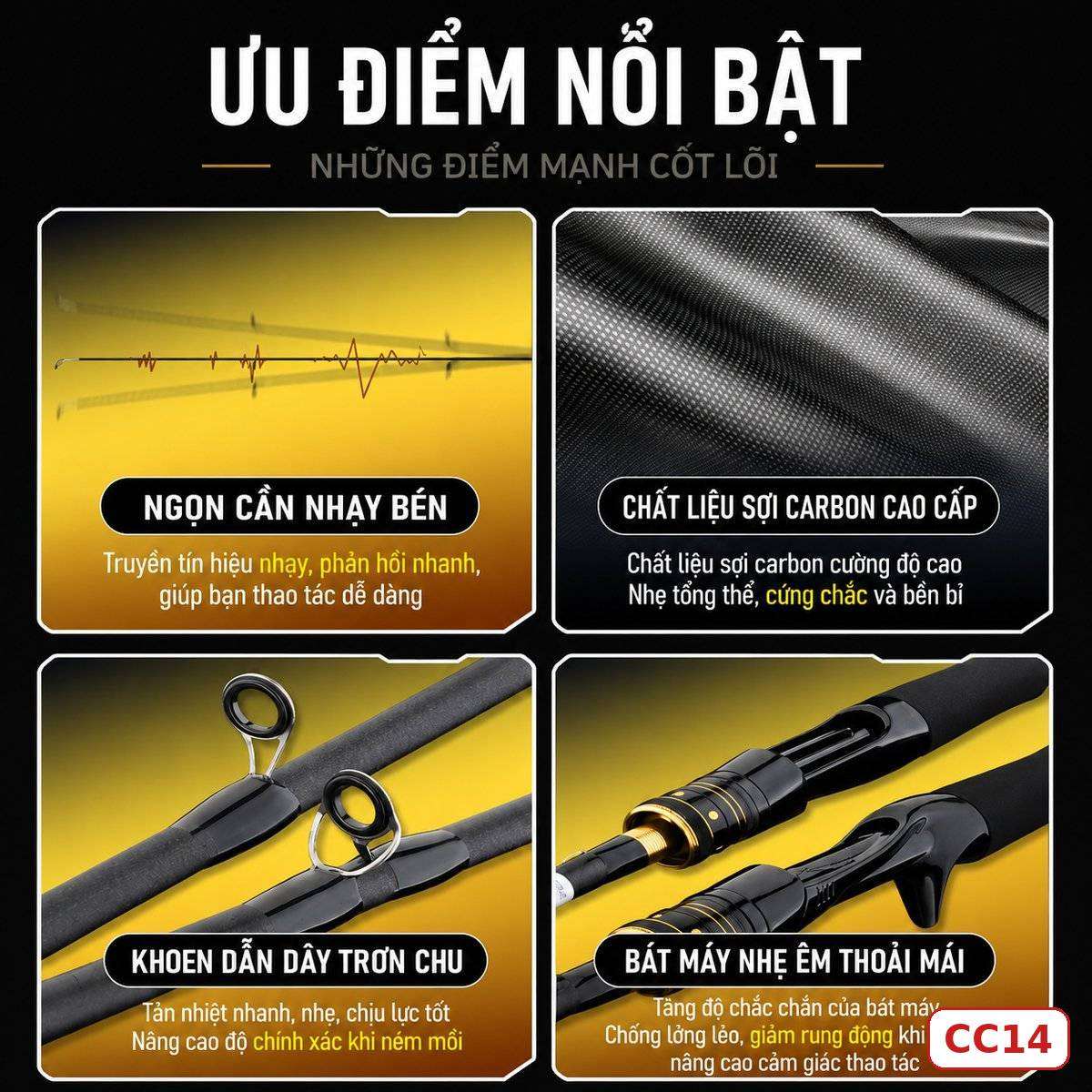 CẦN CÂU LURE FIASST CHÍNH HÃNG (Có bán ngọn thay thế) – CC14 CẦN CÂU LURE FIASST CHÍNH HÃNG (Có bán ngọn thay thế) – CC14