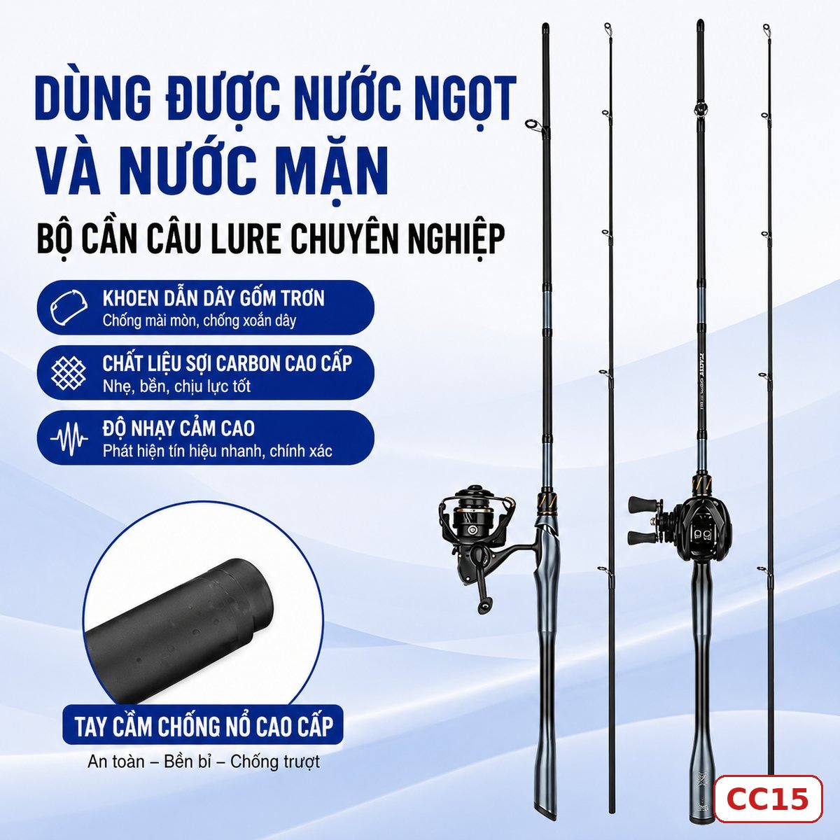CẦN CÂU LURE FIASST CHÍNH HÃNG (Có bán ngọn thay thế) – CC15 CẦN CÂU LURE FIASST CHÍNH HÃNG (Có bán ngọn thay thế) – CC15
