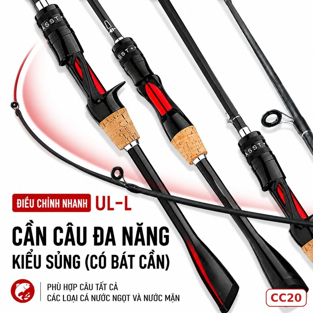 CẦN CÂU LURE FIASST CHÍNH HÃNG (Có bán ngọn thay thế) – CC20 CẦN CÂU LURE FIASST CHÍNH HÃNG (Có bán ngọn thay thế) – CC20
