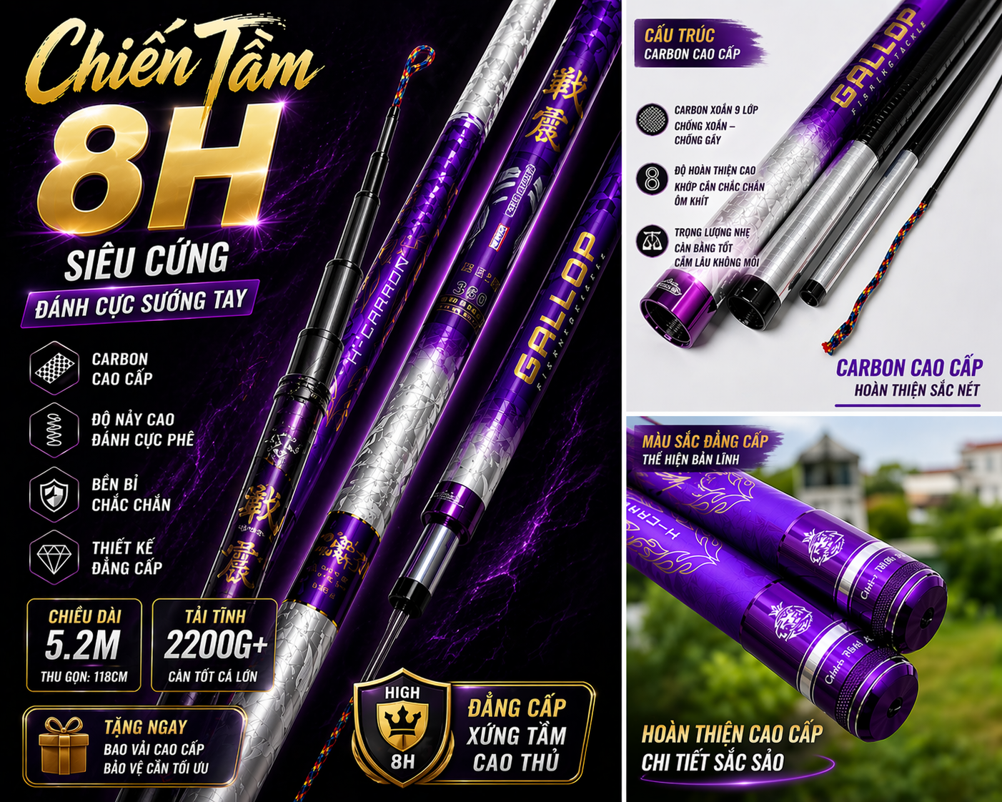 Cần Câu Tay Chiến Tầm 8H F1-CT48