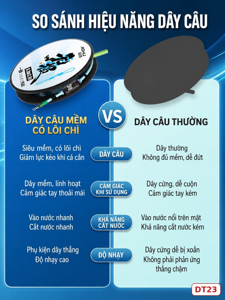 Dây Trục Câu Đài Ko Nút Thắt Aohu Chính Hãng-DT23 Dây Trục Câu Đài Ko Nút Thắt Aohu Chính Hãng-DT23
