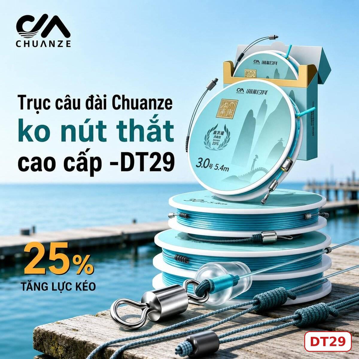 TRỤC CÂU ĐÀI KHÔNG NÚT THẮT CAO CẤP CHUANZE CHÍNH HÃNG – DT29 TRỤC CÂU ĐÀI KHÔNG NÚT THẮT CAO CẤP CHUANZE CHÍNH HÃNG – DT29
