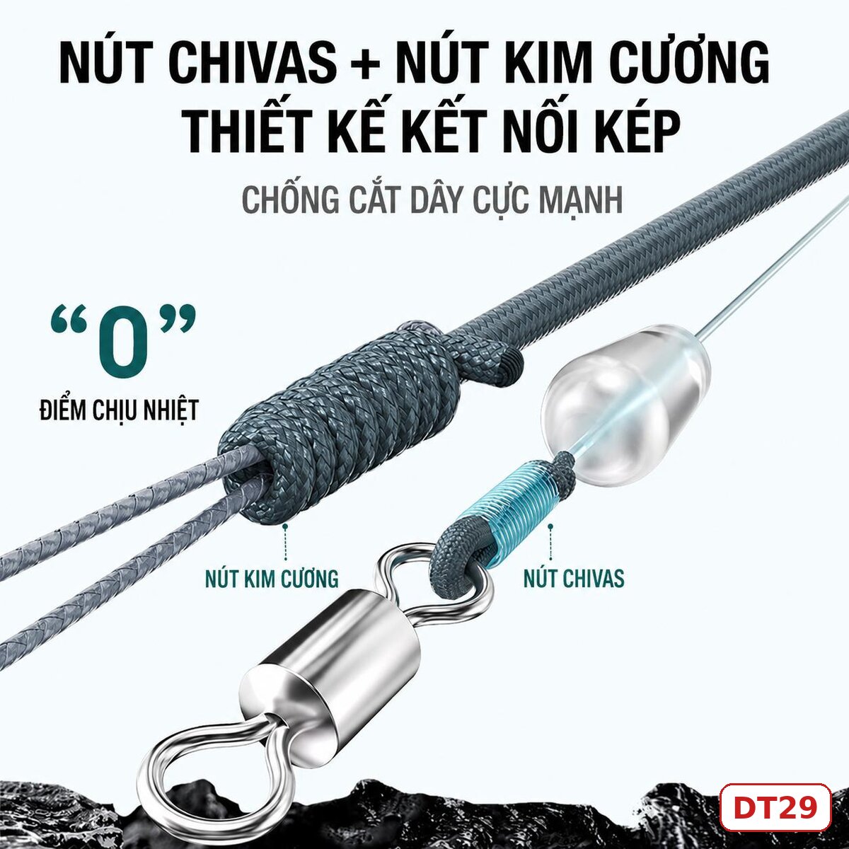 TRỤC CÂU ĐÀI KHÔNG NÚT THẮT CAO CẤP CHUANZE CHÍNH HÃNG – DT29 TRỤC CÂU ĐÀI KHÔNG NÚT THẮT CAO CẤP CHUANZE CHÍNH HÃNG – DT29