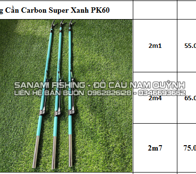 Chống Cần Carbon Super Xanh – PK60