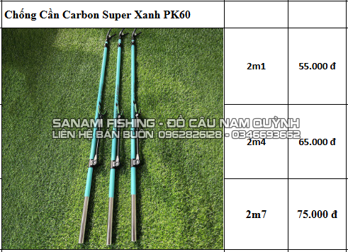 Chống Cần Carbon Super Xanh – PK60