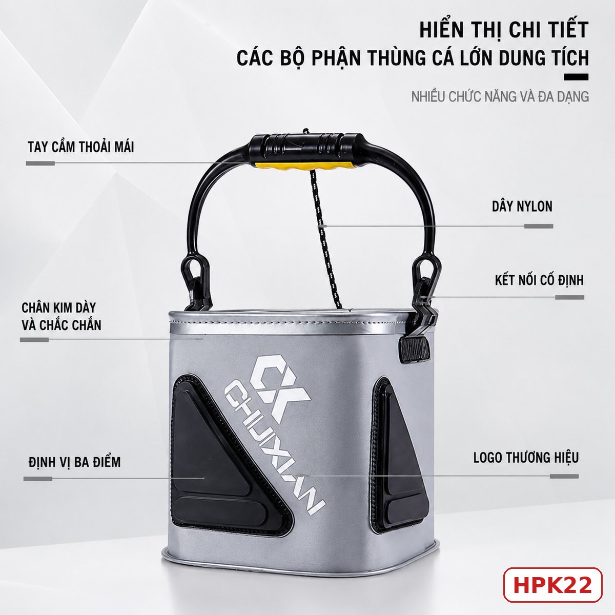 XÔ ĐỰNG CÁ, MÚC NƯỚC, ĐỰNG MỒI GẤP GỌN CHUIXIAN CHÍNH HÃNG-HPK22 XÔ ĐỰNG CÁ, MÚC NƯỚC, ĐỰNG MỒI GẤP GỌN CHUIXIAN CHÍNH HÃNG-HPK22