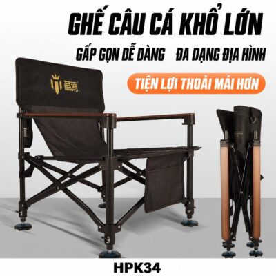Ghế Câu Cá Khổ Lớn Gấp Gọn Chính Hãng Mingtu – HPK34
