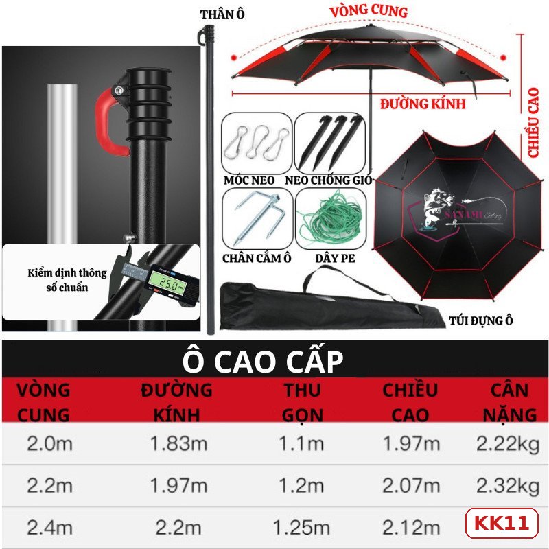 Ô 2 Tầng Màu Đen Cao Cấp - KK11 Ô 2 Tầng Màu Đen Cao Cấp - KK11
