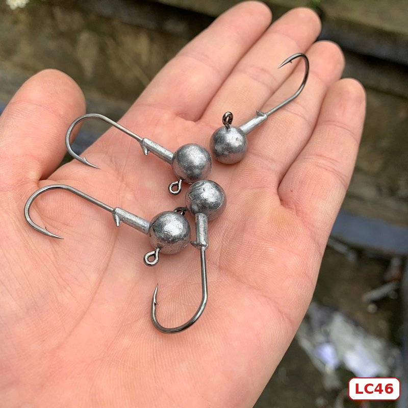 Vỉ 3 Lưỡi Jighead Đầu Chì Tròn Chuyên Dùng Cho Mồi Mềm Câu Lure - LC46 Vỉ 3 Lưỡi Jighead Đầu Chì Tròn Chuyên Dùng Cho Mồi Mềm Câu Lure - LC46