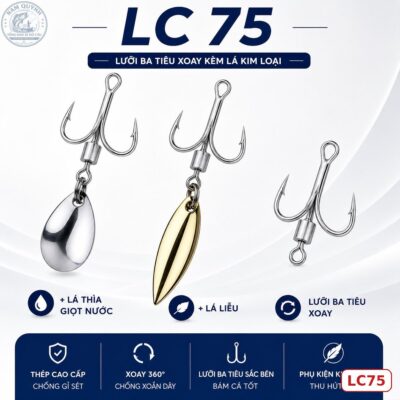 Set 5 Lưỡi 3 Tiêu Xoay Kèm Lá Kim Loại Chính Hãng Burle – LC75