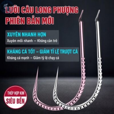 Set 100 Lưỡi Chép Bạc – Chép Hồng Có Gân Không Ngạnh Chính Hãng Cj Seiko – LC83