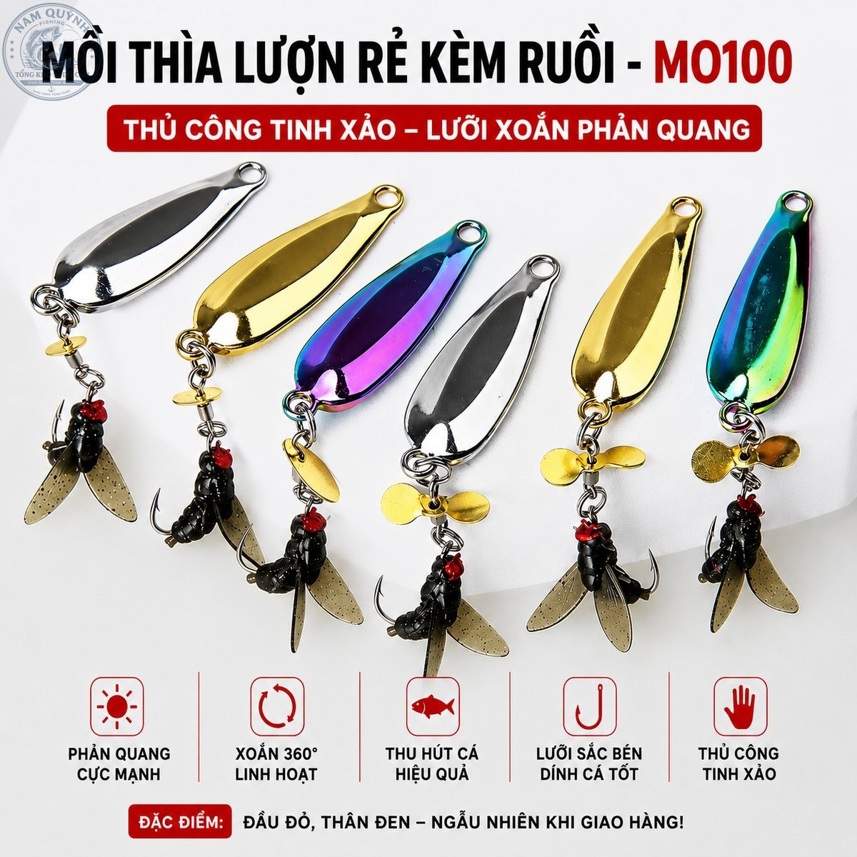 Mồi Thìa Lượn Kèm Ruồi – MO100