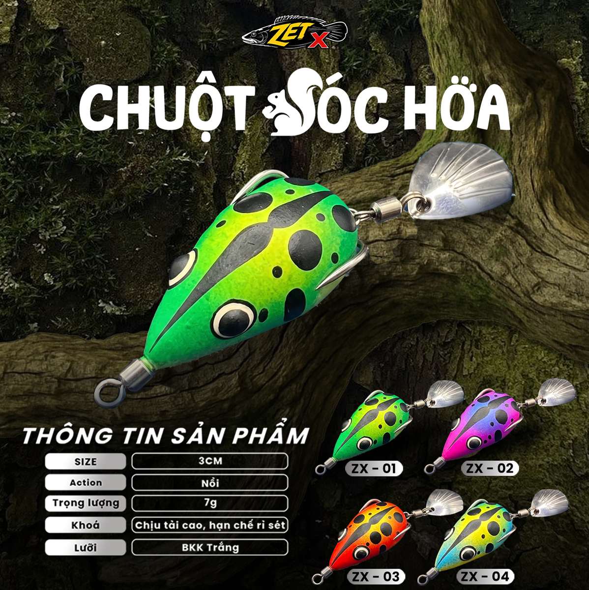 Nhái Hơi Mando Chuột Sóc Hoa Chính Hãng – MO124 Nhái Hơi Mando Chuột Sóc Hoa Chính Hãng – MO124
