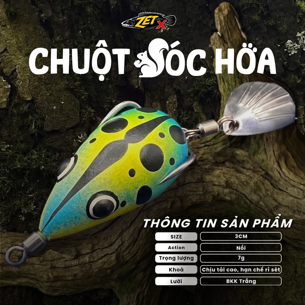Nhái Hơi Mando Chuột Sóc Hoa Chính Hãng – MO124 Nhái Hơi Mando Chuột Sóc Hoa Chính Hãng – MO124