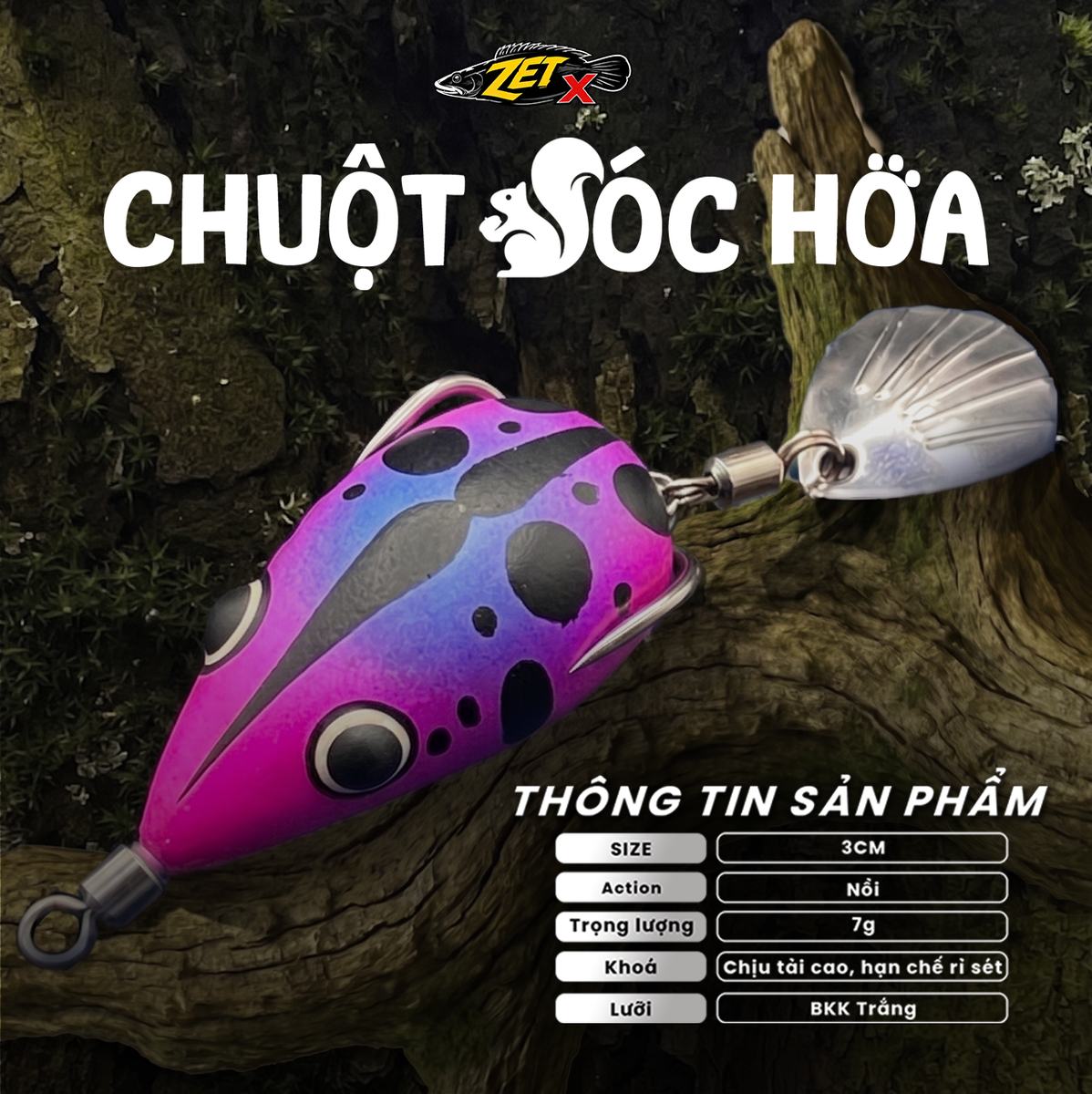 Nhái Hơi Mando Chuột Sóc Hoa Chính Hãng – MO124 Nhái Hơi Mando Chuột Sóc Hoa Chính Hãng – MO124