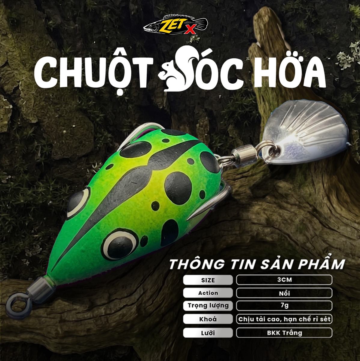 Nhái Hơi Mando Chuột Sóc Hoa Chính Hãng – MO124 Nhái Hơi Mando Chuột Sóc Hoa Chính Hãng – MO124