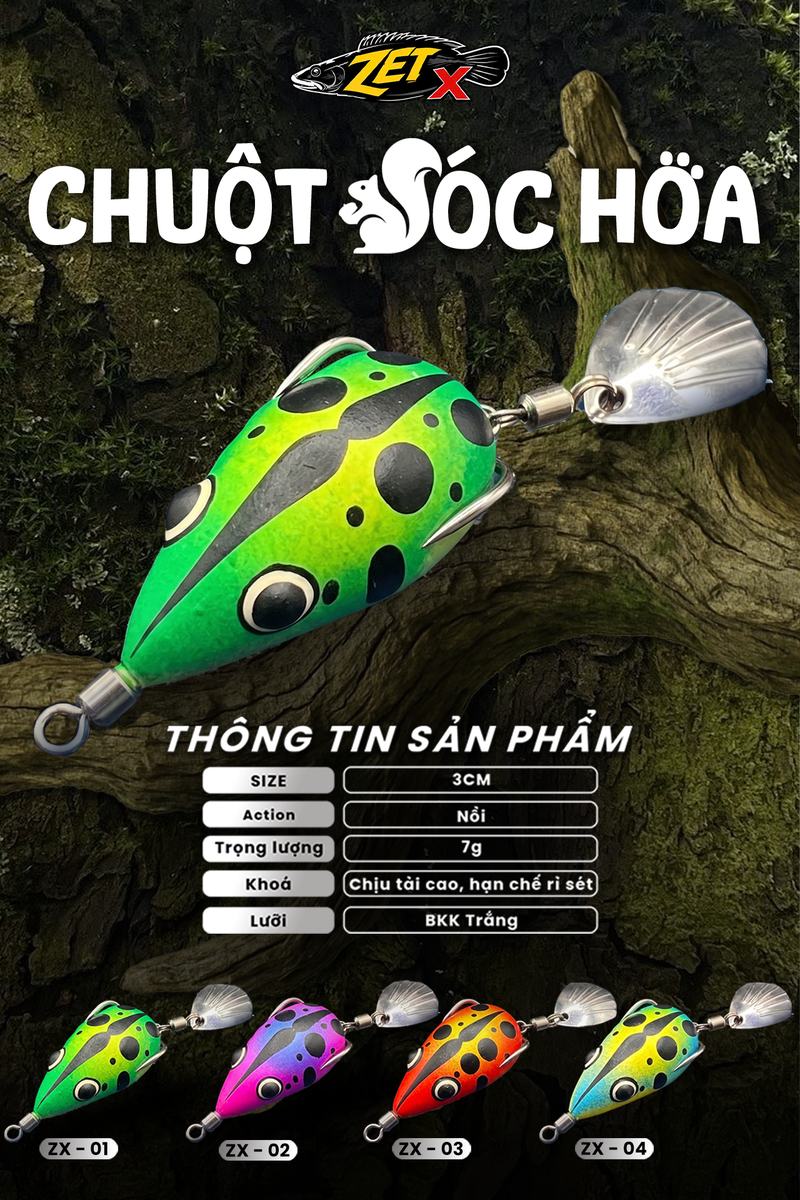 Nhái Hơi Mando Chuột Sóc Hoa Chính Hãng – MO124 Nhái Hơi Mando Chuột Sóc Hoa Chính Hãng – MO124