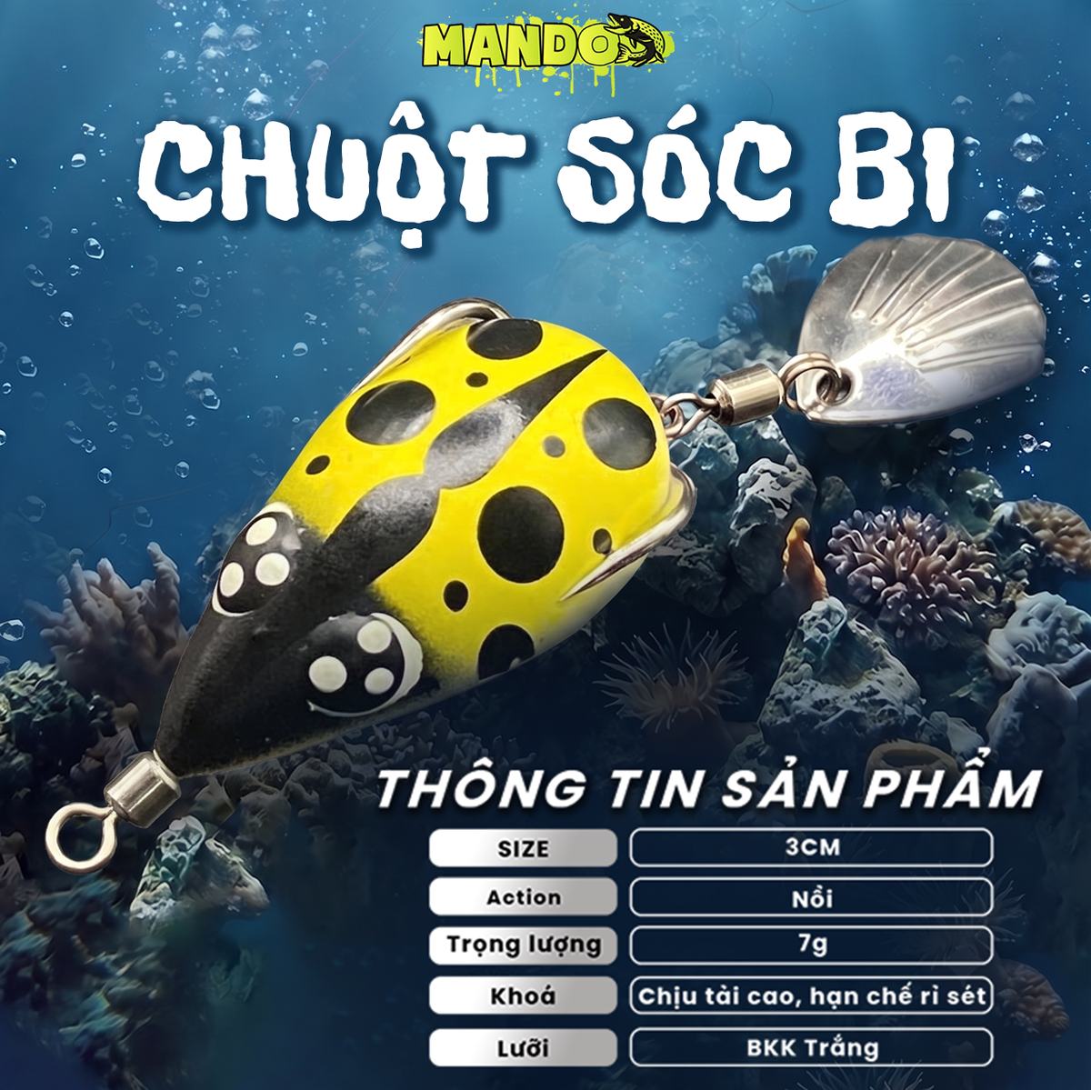 Nhái Hơi Mando Chuột Sóc Bi Chính Hãng – MO125 Nhái Hơi Mando Chuột Sóc Bi Chính Hãng – MO125