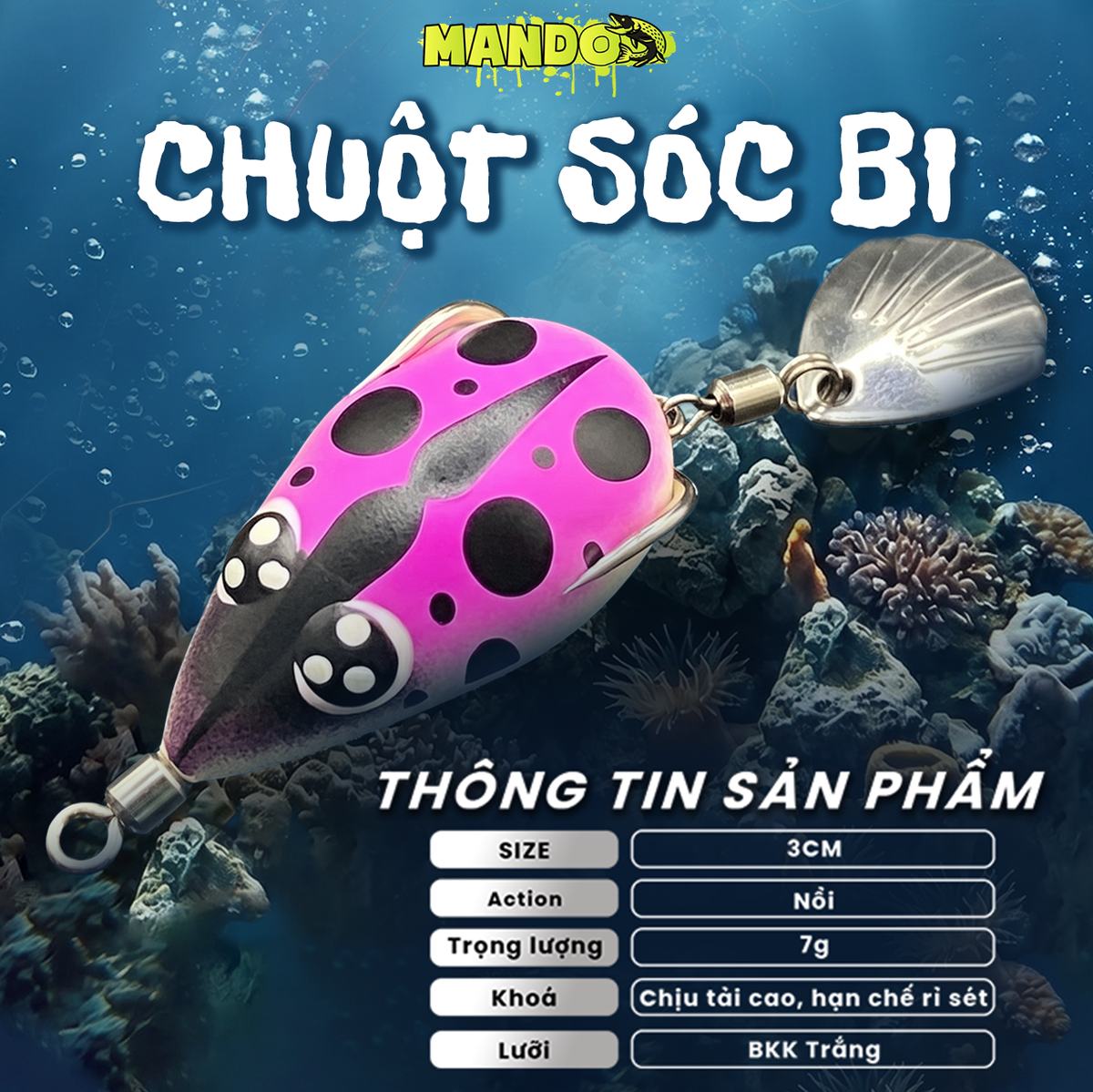 Nhái Hơi Mando Chuột Sóc Bi Chính Hãng – MO125 Nhái Hơi Mando Chuột Sóc Bi Chính Hãng – MO125