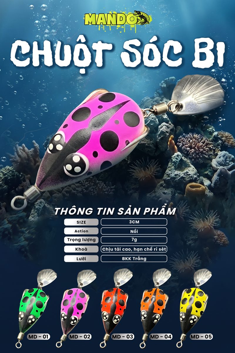 Nhái Hơi Mando Chuột Sóc Bi Chính Hãng – MO125 Nhái Hơi Mando Chuột Sóc Bi Chính Hãng – MO125