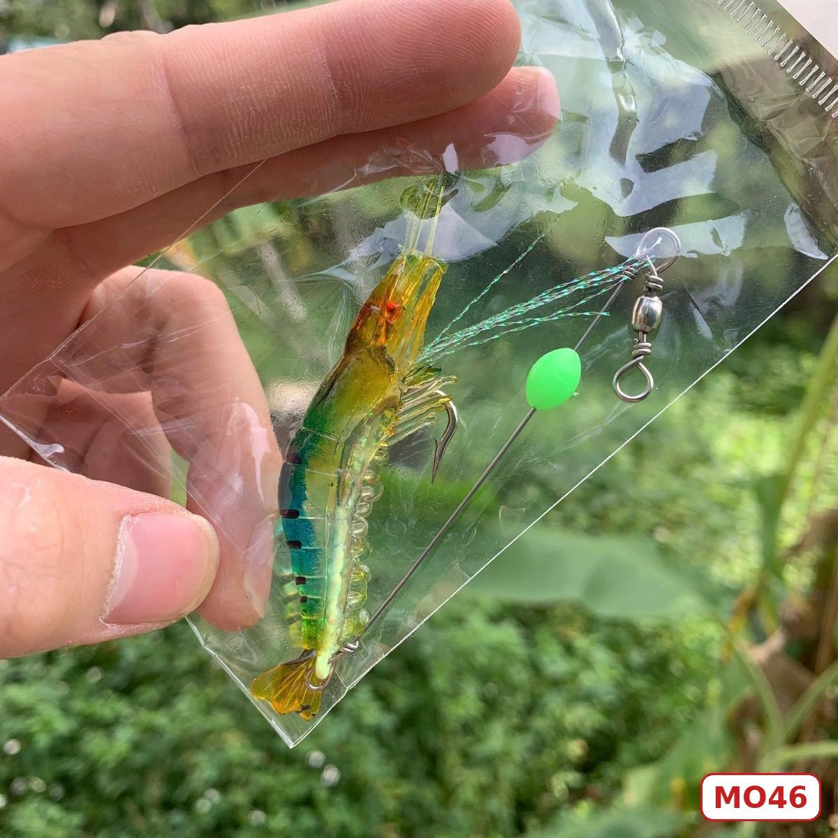 Mồi Câu Cá Giả Tôm Kèm Móc Dạ Quang Mo46 Mồi Câu Cá Giả Tôm Kèm Móc Dạ Quang Mo46