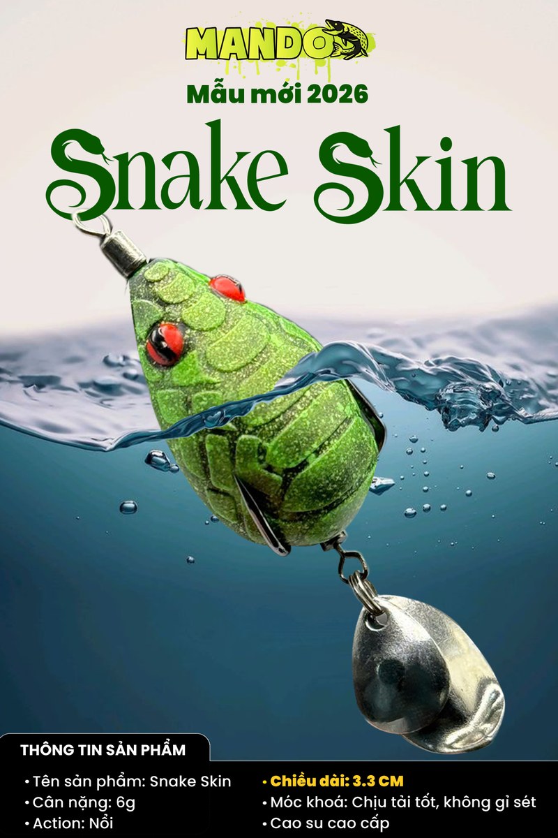 Nhái Hơi Mando Snake Skin Chính Hãng – MO83 Nhái Hơi Mando Snake Skin Chính Hãng – MO83