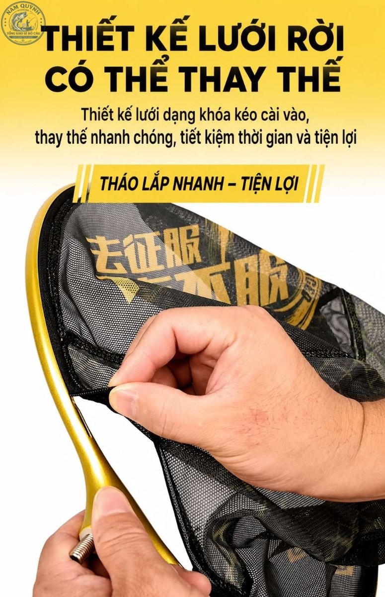 Vành Vợt Vàng-Đen Liền Khối Câu Cá Cao Cấp MINGTU 40cm-PK155 Vành Vợt Vàng-Đen Liền Khối Câu Cá Cao Cấp MINGTU 40cm-PK155