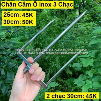 Chân Cắm Ô Inox Bản Đẹp 2 Chạc-3 Chạc 30cm - PK82