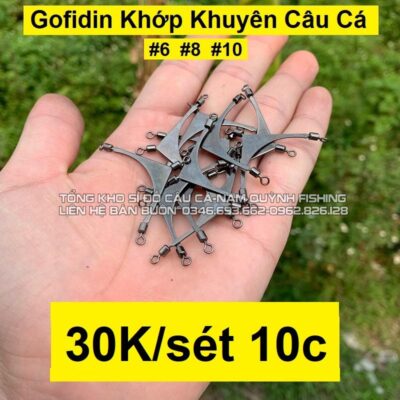 Sét 10c Gofidin khớp khuyên câu cá – PK56