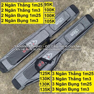 Bao Đựng Cần Xám Thẳng-Bụng 2 ngăn, 3 ngăn – TDC9