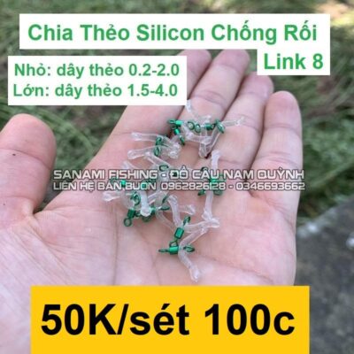 Sét 100c Chia thẻo silicon chống rối khóa 8 – PK40