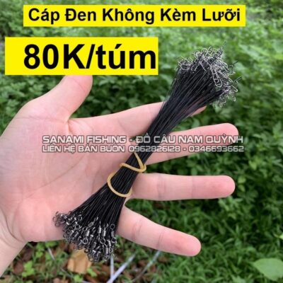 Túm 100 Cáp Chim Đen Không Kèm Lưỡi 15cm – LC26