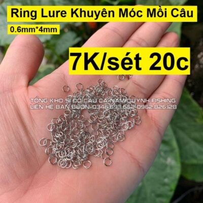 Sét 20c Ring lure khuyên móc mồi 0.6*4 – PK54