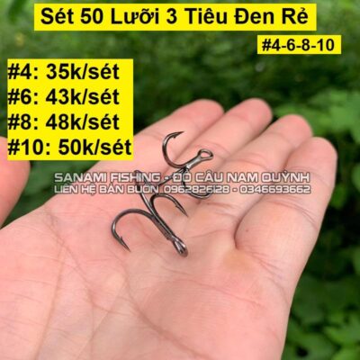Sét 50 Lưỡi 3 Tiêu Đen Rẻ - LC60