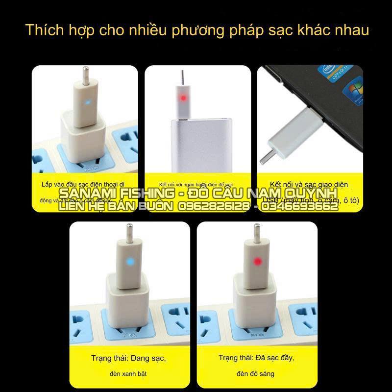 Sạc Pin Phao Câu Đài Cắm USB - PK154 Sạc Pin Phao Câu Đài Cắm USB - PK154