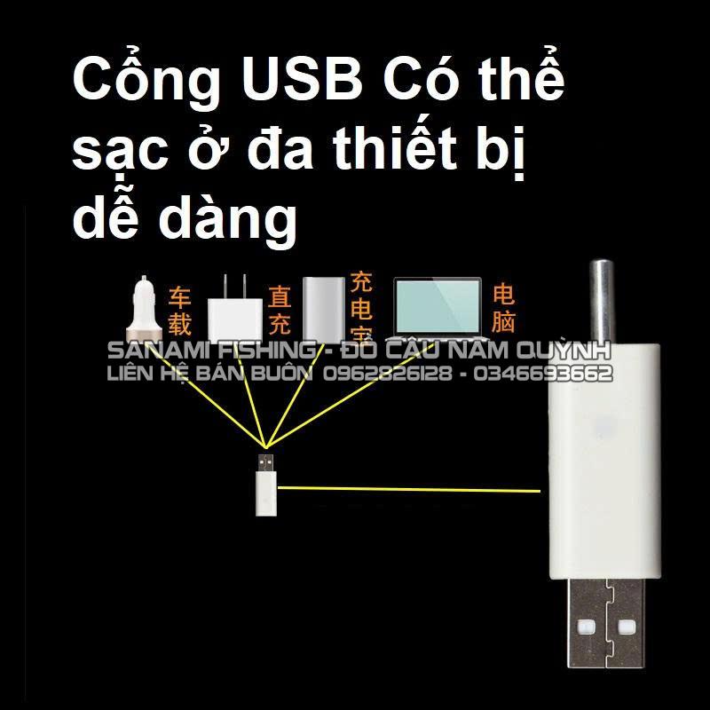 Sạc Pin Phao Câu Đài Cắm USB - PK154 Sạc Pin Phao Câu Đài Cắm USB - PK154