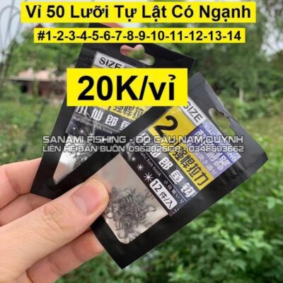 Vỉ 50 Lưỡi Tự Lật Có Ngạnh-LC14