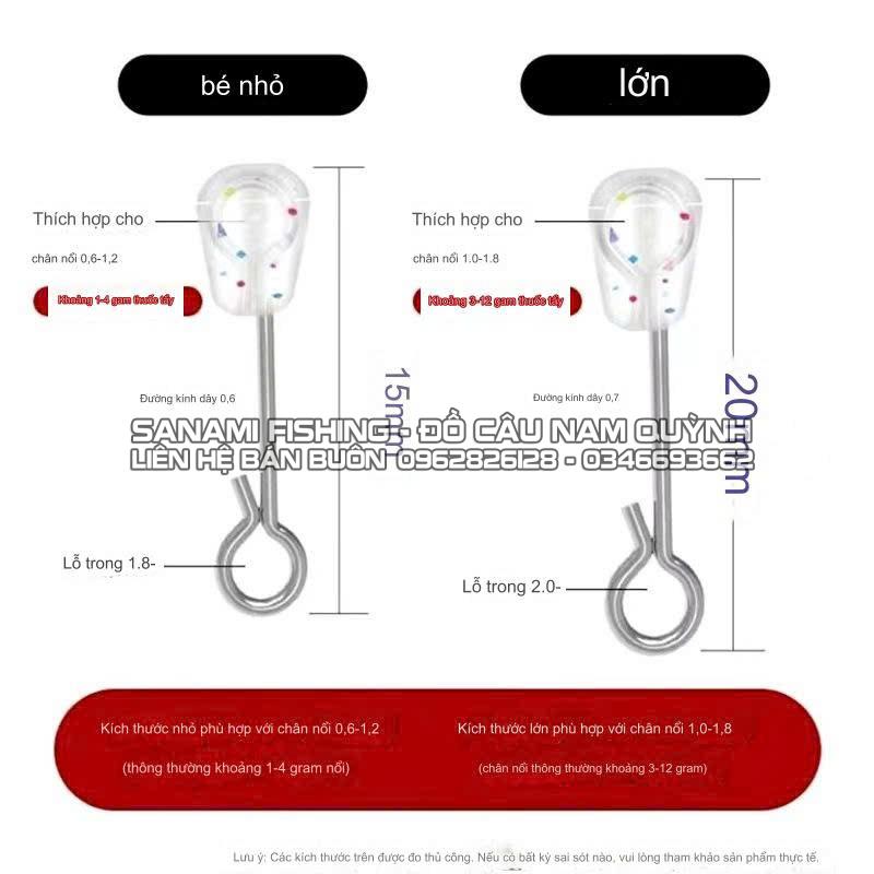 Túi 100 Móc Chống Trôi, Cố Định Phao Thân Silicon-PK03 Túi 100 Móc Chống Trôi, Cố Định Phao Thân Silicon-PK03
